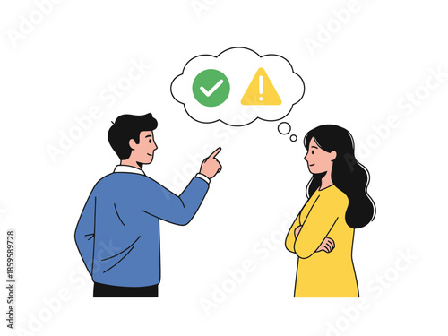 Business Consultation with Decision Making Symbols