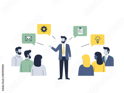 Business Team Meeting Communication Strategy Development for Project Success