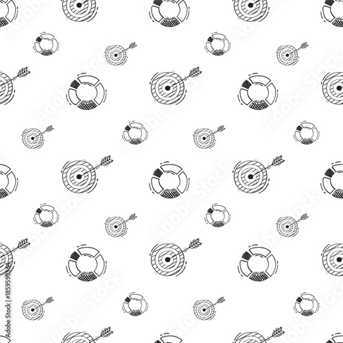 hand drawn business seamless pattern background