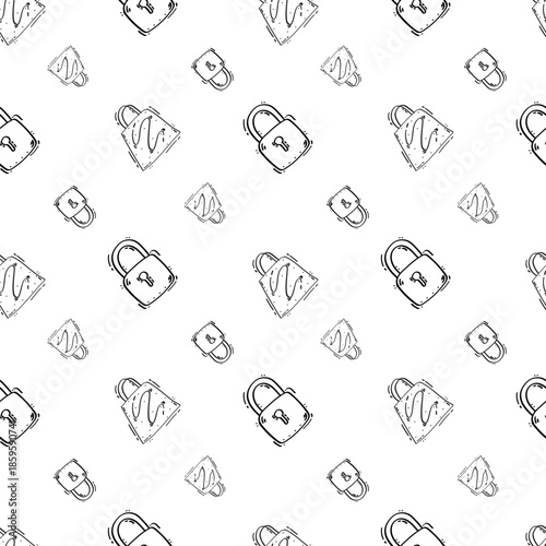 hand drawn business seamless pattern background