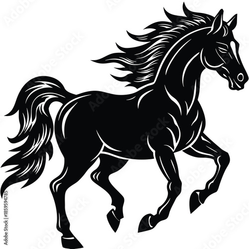 Row of Wild Animal Silhouettes Including Lion, Wolf, and Hyena, Wildlife Predators Vector Set