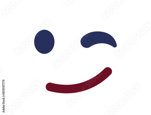 wink winking face emoji fun smile smiling emoji symbol sign icon vector illustration isolated flat playful, flirting, 