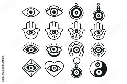 Evil Eye Symbols and Talismans Collection