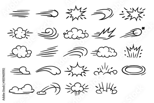 Comic Book Speed Lines and Explosions