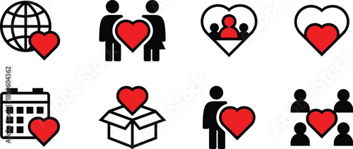 Icon Pack lover, adore, romance, passion, beloved for Web UI UX, Mobile Apps, and Digital Asset