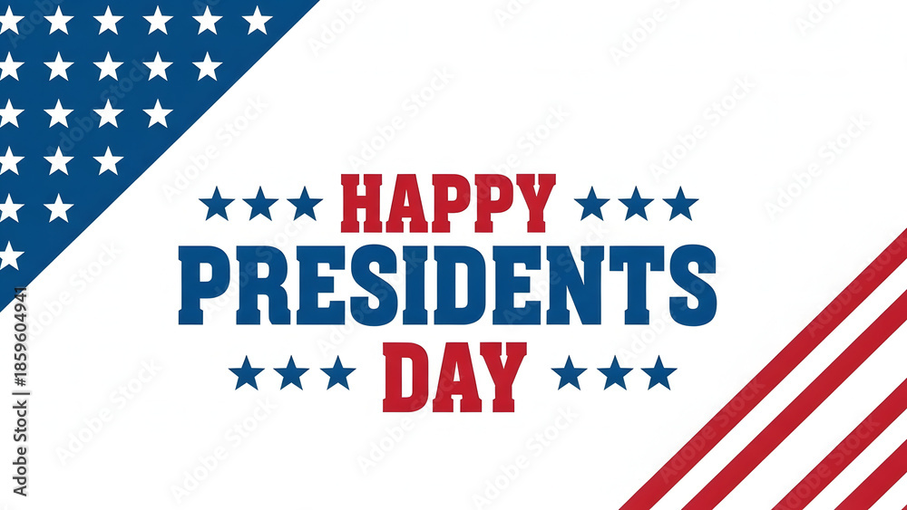 Fototapeta premium Happy president's day celebrations with american flag and patriotic symbols
