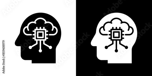 Ai Icon Set Vector Collection Isolated In Black And White