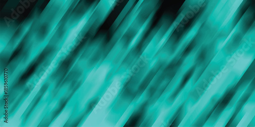 Vibrant teal and black abstract background with flowing diagonal lines and soft gradients creating a dynamic and energetic visual for modern design