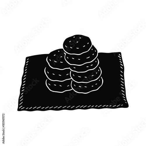 Coconut Ghriba Cookie Stack Rustic Cloth