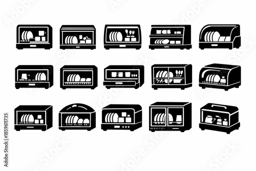 Collection of kitchen dish racks in various designs and styles