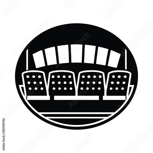 Stadium Seating Stands Background Icon