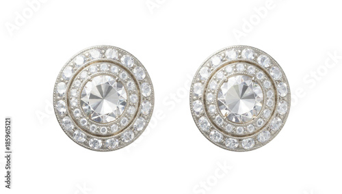 Elegant Diamond Stud Earrings Sparkle for Luxury Fashion, Beauty, and Jewelry Marketing Campaigns