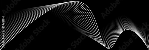design of flowing lines and curves created against a dark background