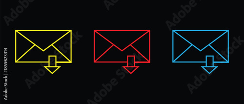 Abstract line art icons of document file search with magnifying glass, data analysis and web audit concept