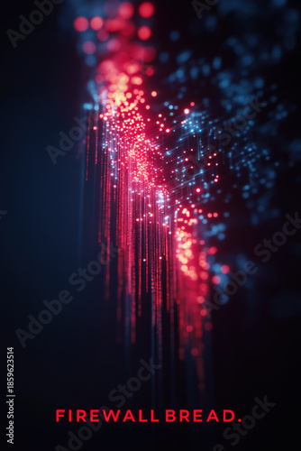 Digital data streaking creating abstract firewall protection