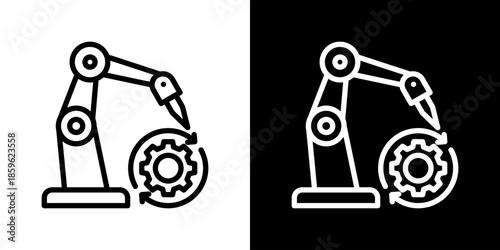 Rpa Icon Set Vector Collection Isolated In Black And White