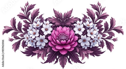 Beautiful floral arrangement with pink and purple flowers
