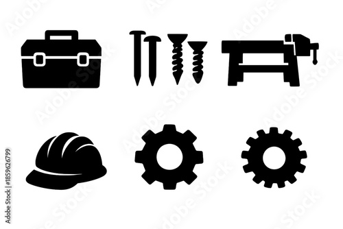 Construction Tools Icons.