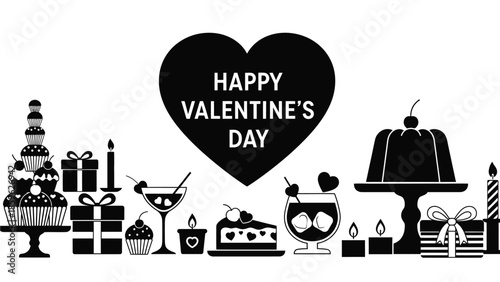 Sweet Valentine's Day celebration with festive treats and gifts