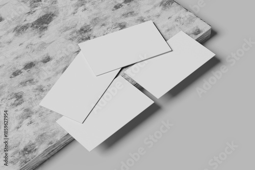 Minimal Business Card Mockup on Concrete Background