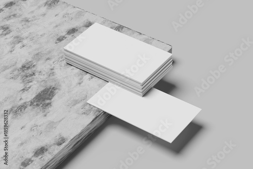 Minimal Business Card Mockup on Concrete Background