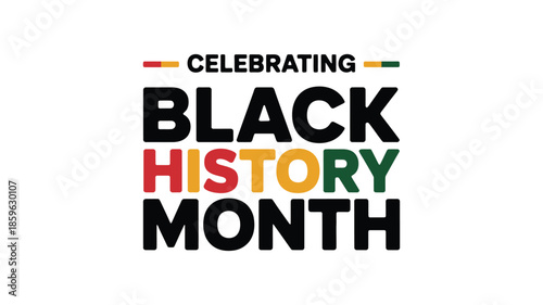 Celebrating Black History Month Typography Design with Pan African Colors

