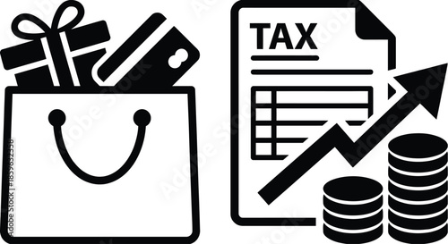 Tax Refund Shopping Spree Concept Vector Illustration