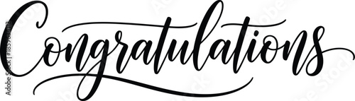 Congratulations Calligraphy Elegant Handwritten Text for Celebrations and Achievements