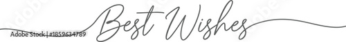 Elegant Calligraphy Script 'Best Wishes' Design for Special Occasions and Celebrations – Stylish Handwritten Typography Greeting Element