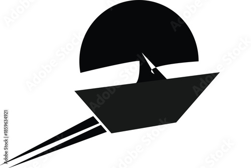 Wooden Boat Floating on Calm Water