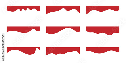 Curve Lines, Drops, Wave Collection of Abstract Design Element for Top, Bottom Page Web Site. shape wave design, dividers shapes, frame template curve collection . 