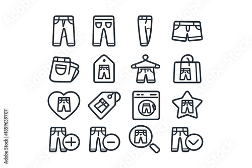 Clothing icons and symbols