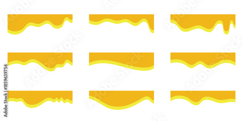 Collection of dividers shape templates. Modern separator header for website and app. Curve lines, wave collection of abstract design element. Abstract divider template vector illustration. eps 10