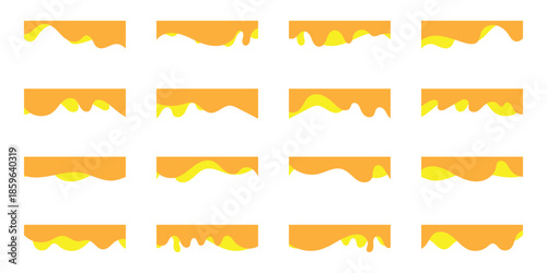 Collection of dividers shape templates. Modern separator header for website and app. Curve lines, wave collection of abstract design element for top and bottom page web site. eps 10