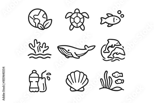 Ocean Life Icons