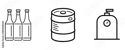 Industrial containers and bottles for storage and transport