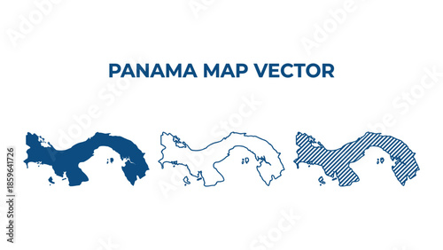 Panama map vector illustration with various design styles and patterns.