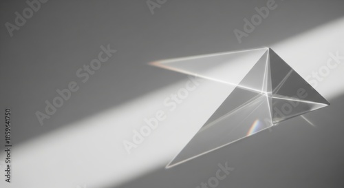 Wallpaper Mural Clear Glass Prism Casting Reflections and Light Rays in a Minimalist Setting Torontodigital.ca