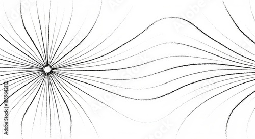 Wallpaper Mural Abstract Black and White Background with Flowing Lines and Central Points for Design Use Torontodigital.ca
