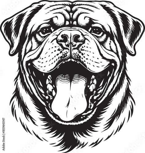 adorable dogue de bordeaux portrait