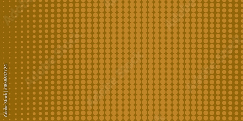 Yellow orange halftone pattern. Retro comic gradient background. Abstract Color Halftone Dots generative art background illustration for paper and banner. Halftone pattern in retro pop art style .