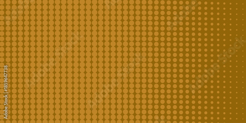 Yellow orange halftone pattern. Retro comic gradient background. Abstract Color Halftone Dots generative art background illustration for paper and banner. Halftone pattern in retro pop art style .