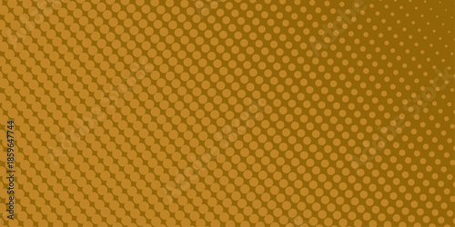 Yellow orange halftone pattern. Retro comic gradient background. Abstract Color Halftone Dots generative art background illustration for paper and banner. Halftone pattern in retro pop art style .