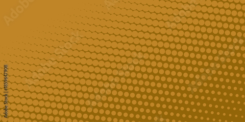 Yellow orange halftone pattern. Retro comic gradient background. Abstract Color Halftone Dots generative art background illustration for paper and banner. Halftone pattern in retro pop art style .