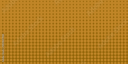 Yellow orange halftone pattern. Retro comic gradient background. Abstract Color Halftone Dots generative art background illustration for paper and banner. Halftone pattern in retro pop art style .