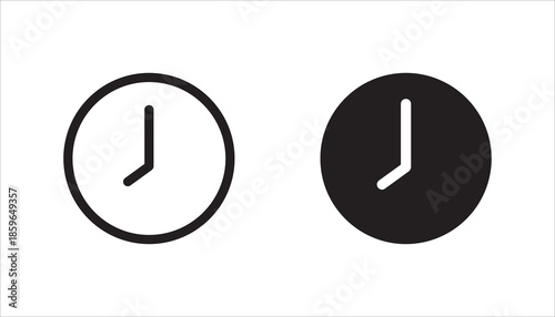 Clock icon set. Time icon vector. watch icon symbol	
