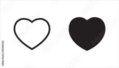 Set of hearts in red color, Red heart icons set vector, Set of 15 hearts of different shapes for web. Heart collection. Vector Art