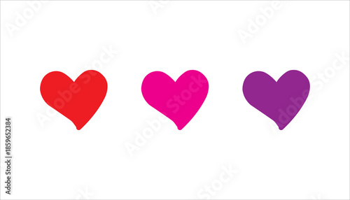 Set of hearts in red color, Red heart icons set vector, Set of 15 hearts of different shapes for web. Heart collection. Vector Art