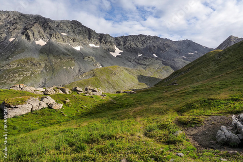 The Mont Blanc massif at the border of France, Italy, and Switzerland, showcasing Europe’s highest alpine landscape.