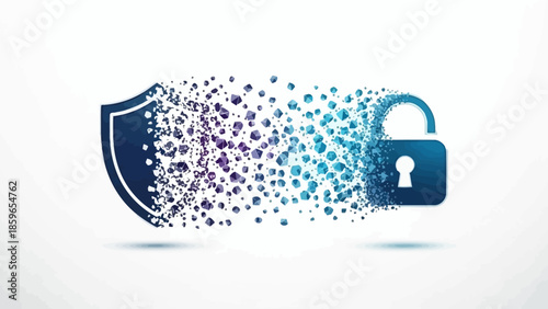 security concept with padlock and security